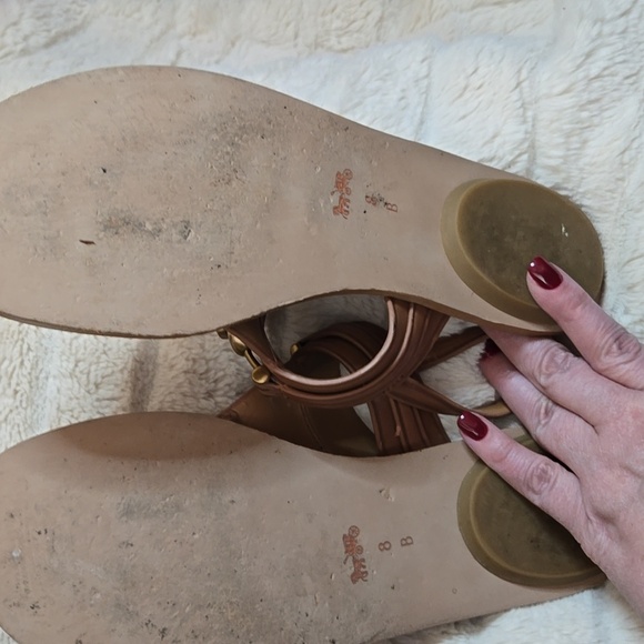 Coach Tan Leather Sandals - Picture 2 of 13